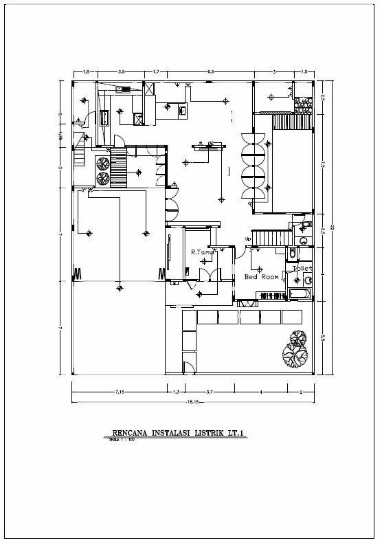  Denah  Rumah 3  Lantai  Dwg  gambar kerja rumah type 70 75 