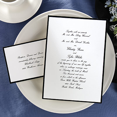 Elegant Black Wedding Invitations 7