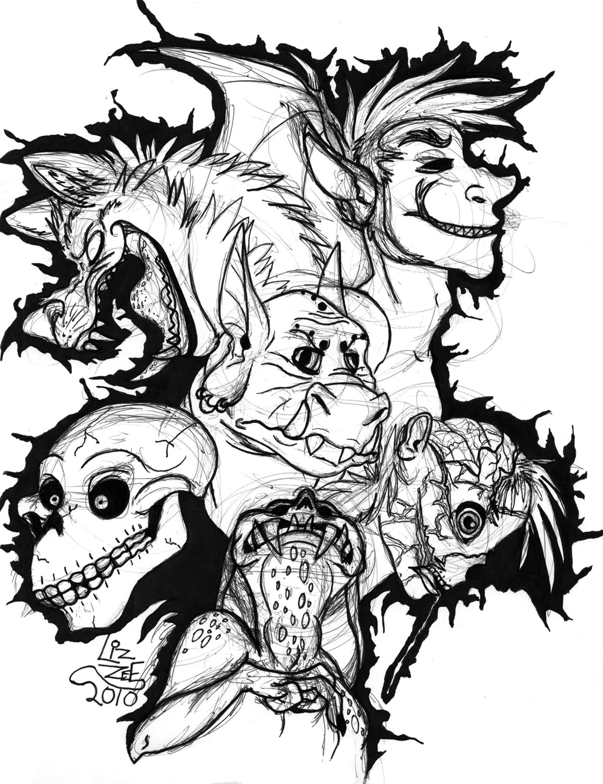 Really Really Scary Monsters S - Free Coloring Pages