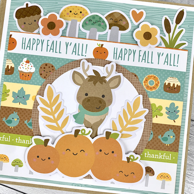 Happy Fall Y'all Scrapbook Album made with the Doodlebug Design Pumpkin Spice Collection