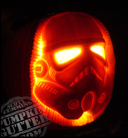 Stormtrooper Halloween Pumpkin Carving Idea