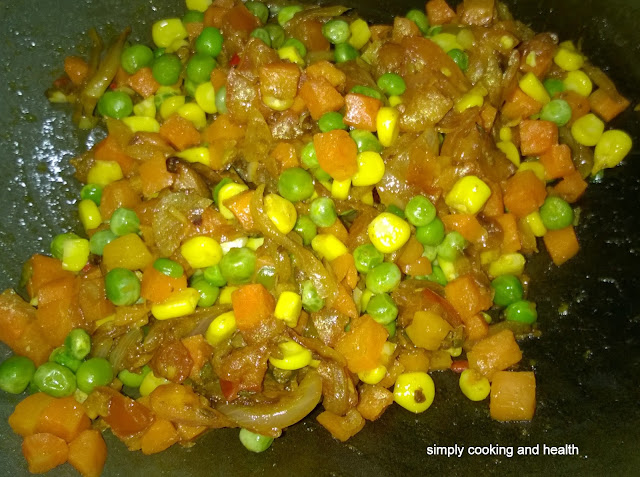 Adding frozen vegetables