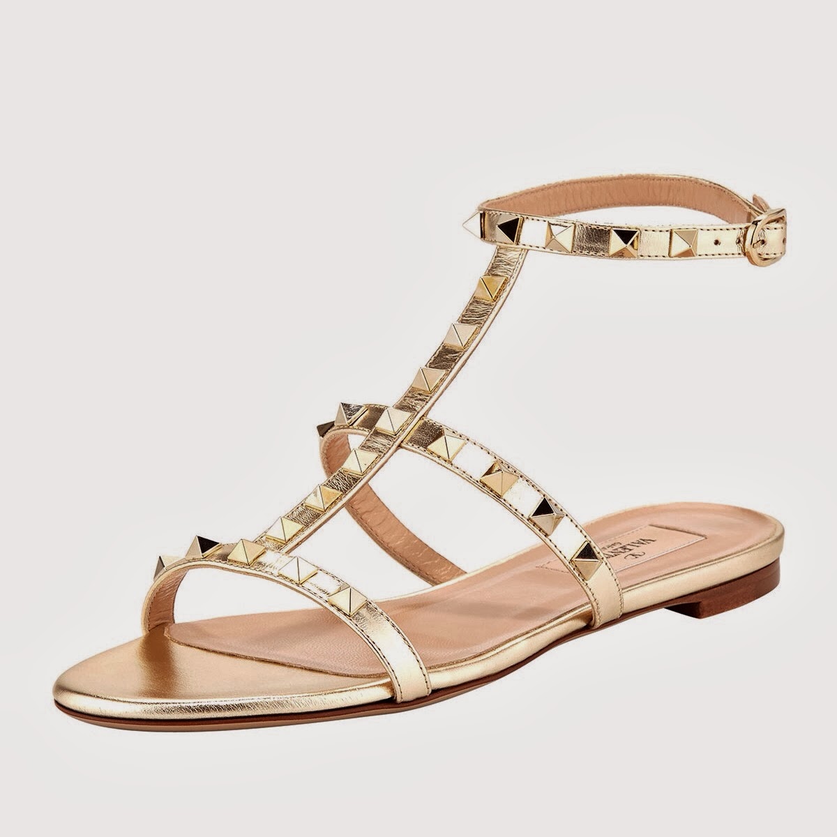 Valentino Rockstud Single Wrap Gladiator Sandal