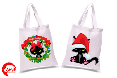 Christmas Kittens Clipart 2660 Graphic