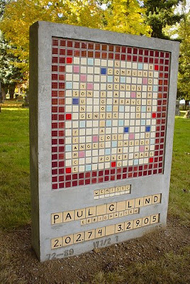 scrabble headstone