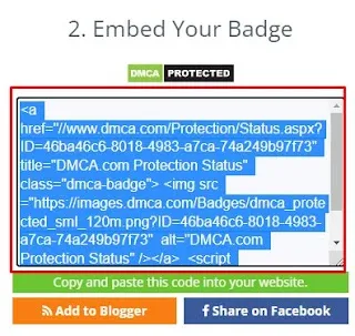 Memasang Badge DMCA Protected di Blog