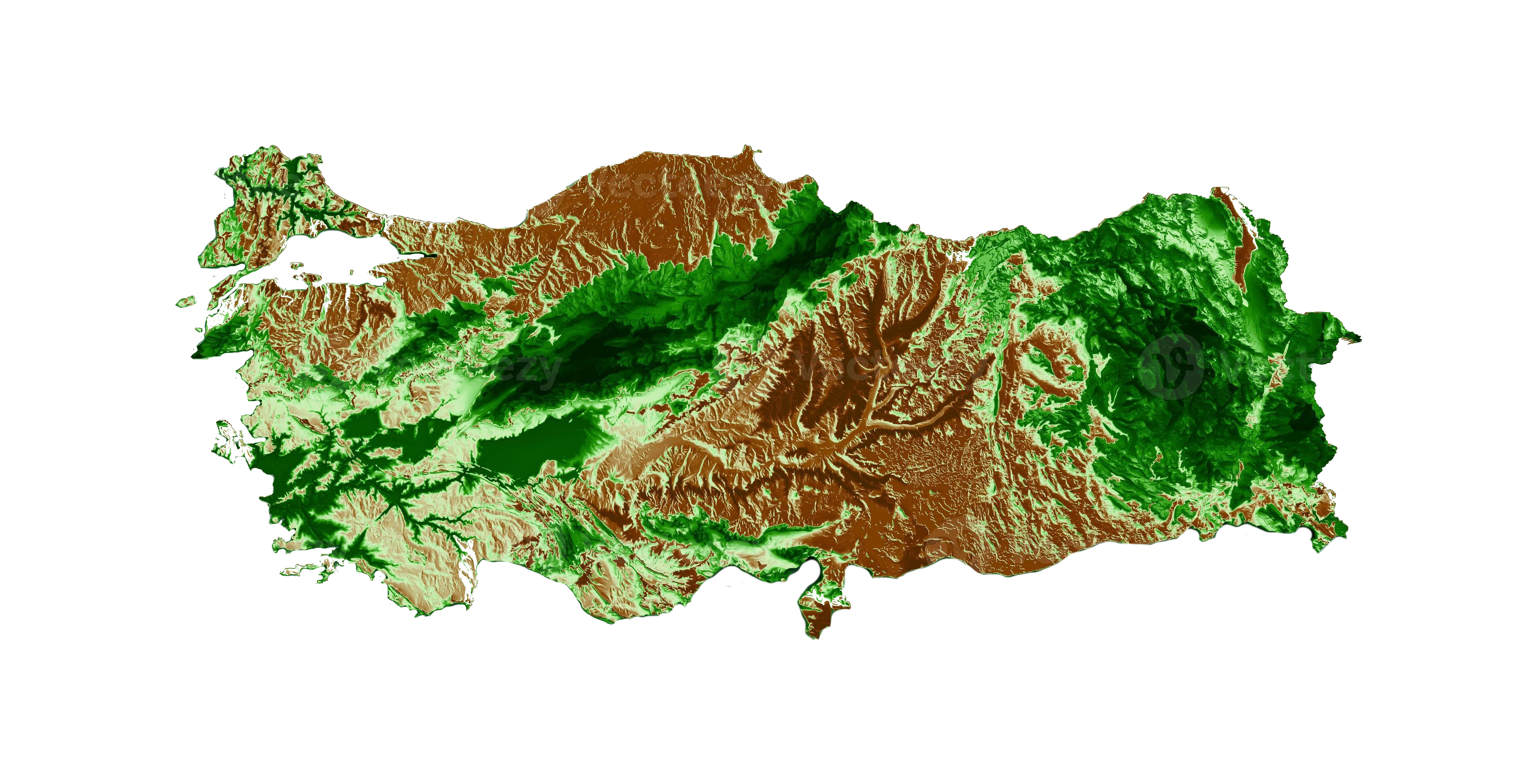 Turkiye Relief Map