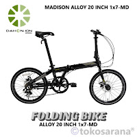 Sepeda Lipat Dahon Ion Madison 1x7-MD 20 Inch x 1.50 Inch Alloy 1x7 Speed Mech Disc Brake Folding Bike Remaja-Dewasa