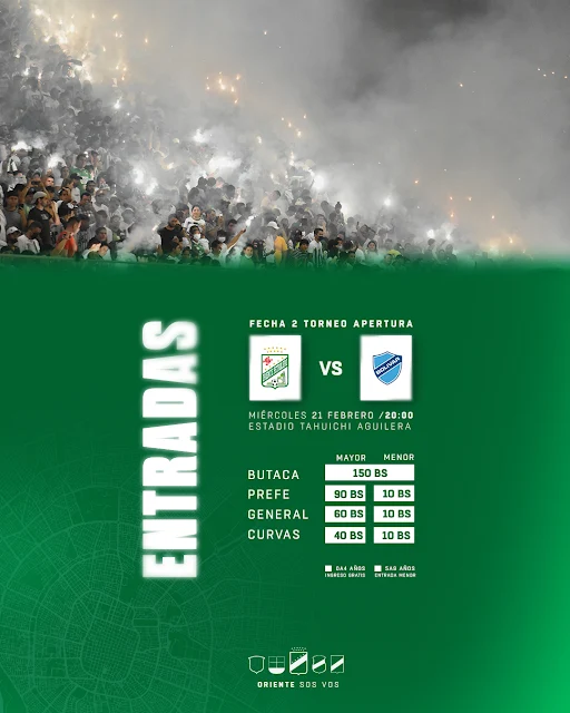 Venta de Entradas Oriente Petrolero vs Bolivar