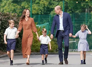 Duke and Duchess of Cambridge at Lambrook School