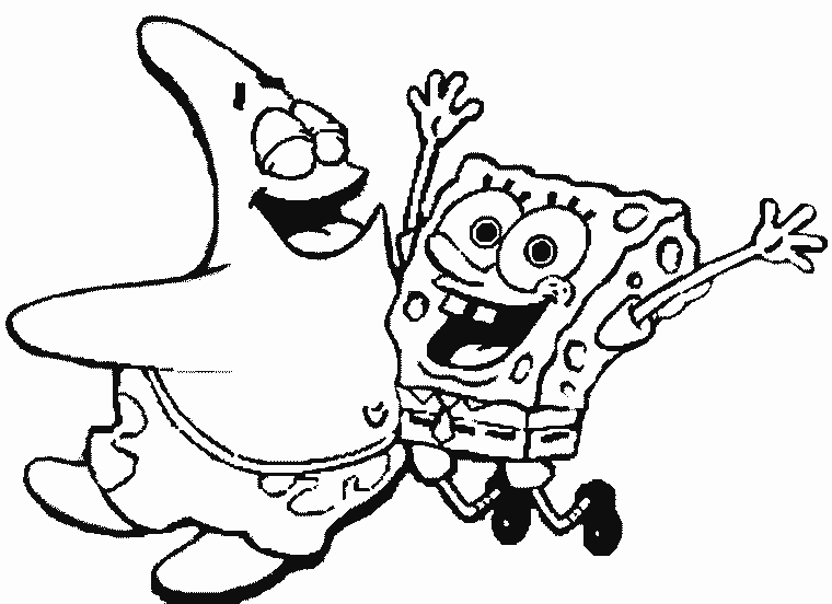  Gambar  Mewarnai  Spongebob  Gambar  Mewarnai  Lucu