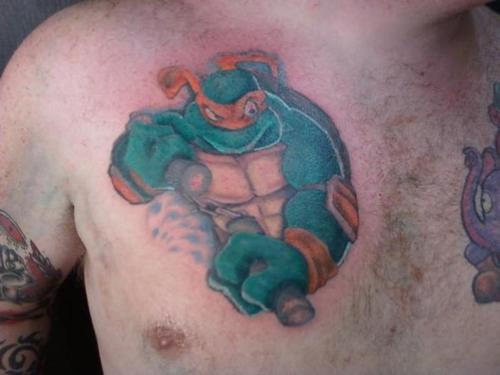 Enjoy this photo gallery of various animated cartoon tattoos below.