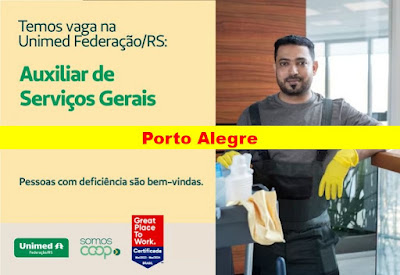 Unimed abre vaga para Auxiliar de Serviços Gerais em Porto Alegre