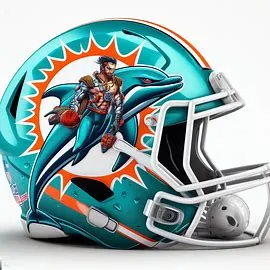 Miami Dolphins Marvel Concept Helmet - Namor the Sub-Mariner