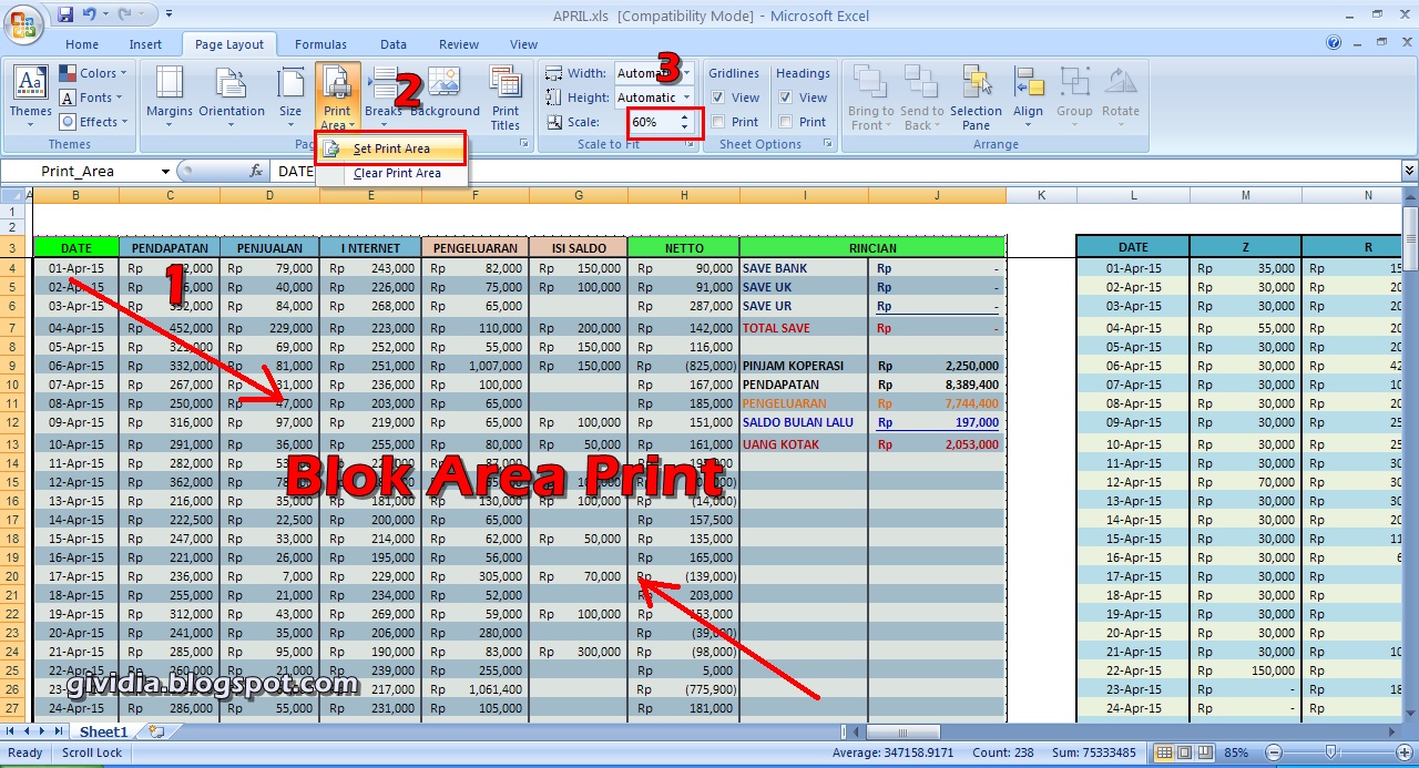 Cara Print File di Excel Agar Tidak Terpotong Dan Sesuai 