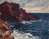Violet Rocks by Louis Valtat - Landscape Paintings from Hermitage Museum