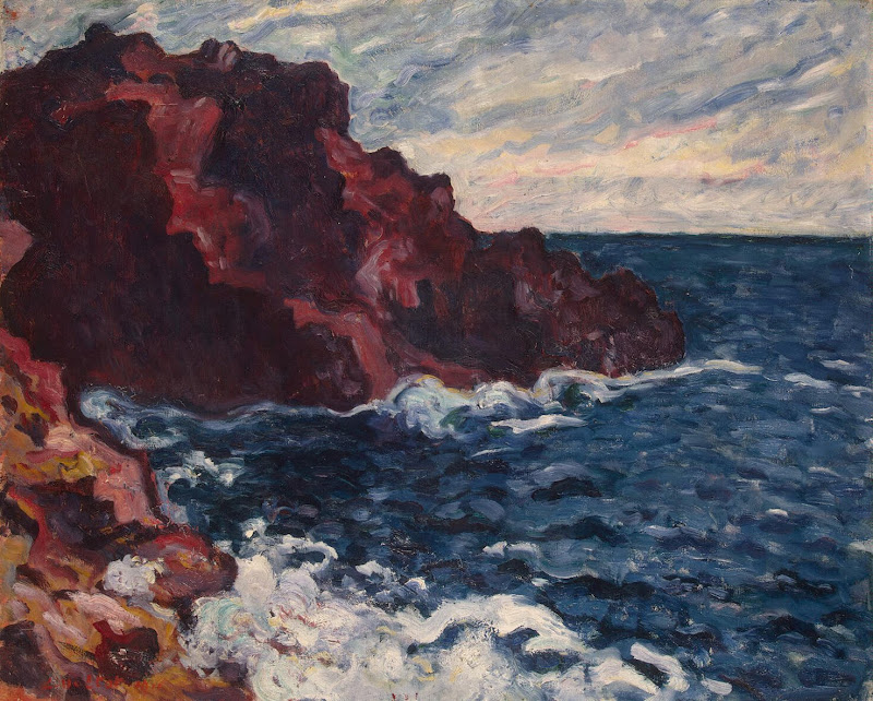 Violet Rocks by Louis Valtat - Landscape Paintings from Hermitage Museum