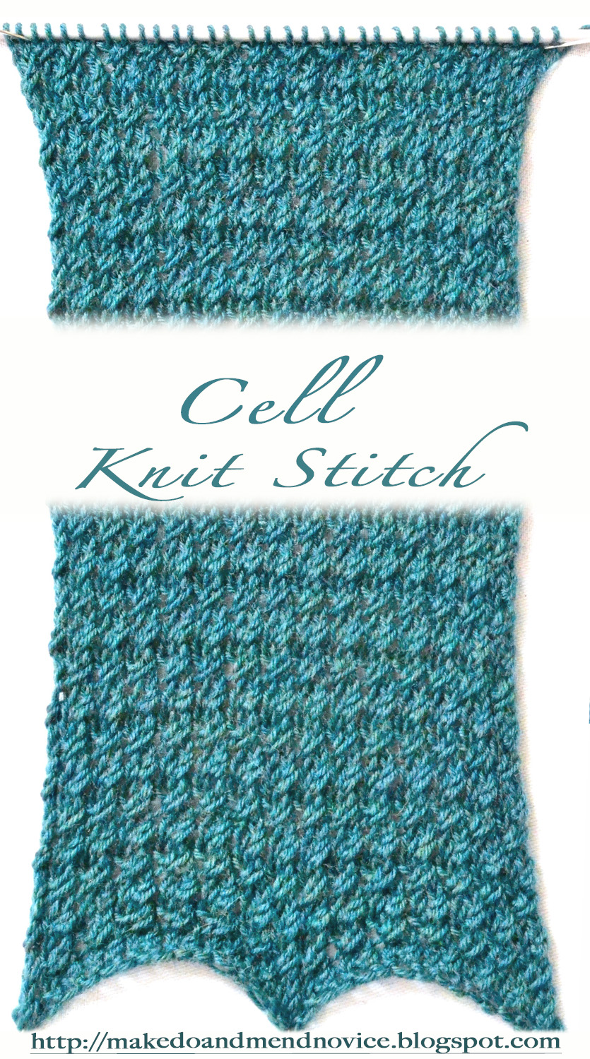 cell knit stitch pattern four row repeat mock cable knit stitch pattern