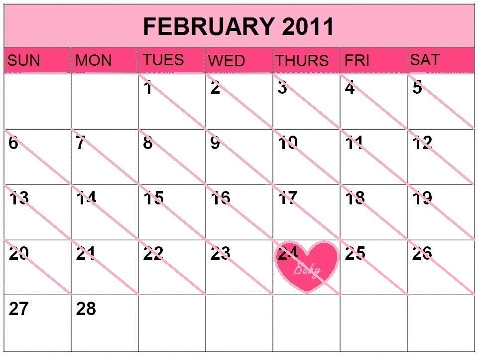 2011 calendar february. Calendar 2011-Printable