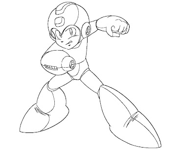 #19 Mega Man Coloring Page