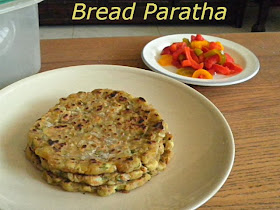 Bread Paratha Recipe @ http://treatntrick.blogspot.com