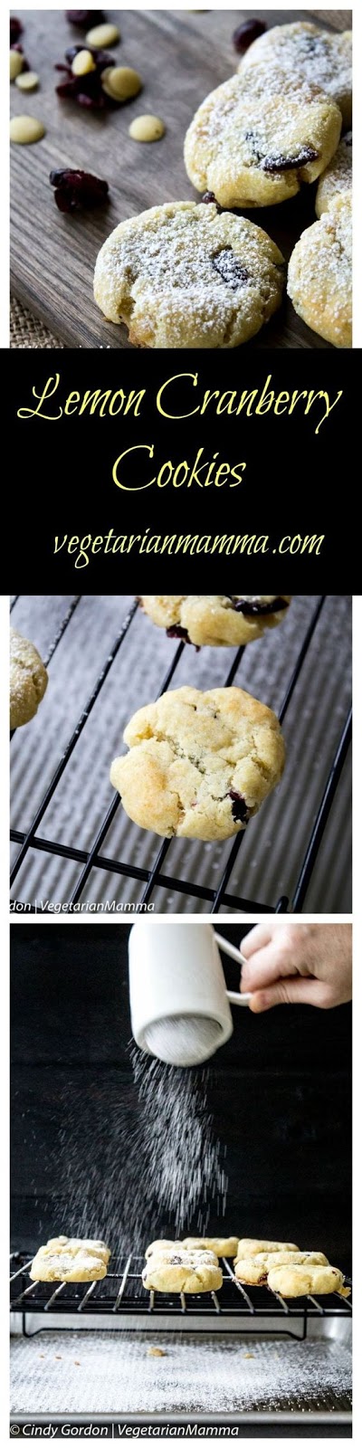 Lemon Cranberry Cookies - These Lemon Cranberry Cookies deliver the perfect amount of sweetness and tartness. You’ll find you cannot stop at just one cookie! These gluten free lemon cookies used dried cranberries. #vegancookies #dairyfreecookies #Pascha #christmascookies #cookies #glutenfreecookies #lemoncookies #cranberrycookies #dairyfreesnacks #dairyfreedessert #vegandessert
