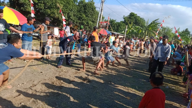 Semarak HUT RI 75, Pemdes Arjasa Gelar lomba Tarik Tambang