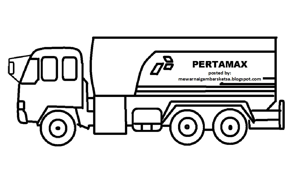 Mewarnai Gambar: Mewarnai Gambar Mobil Truk 2