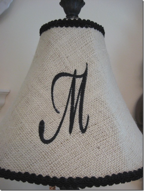 Burlap lampshade