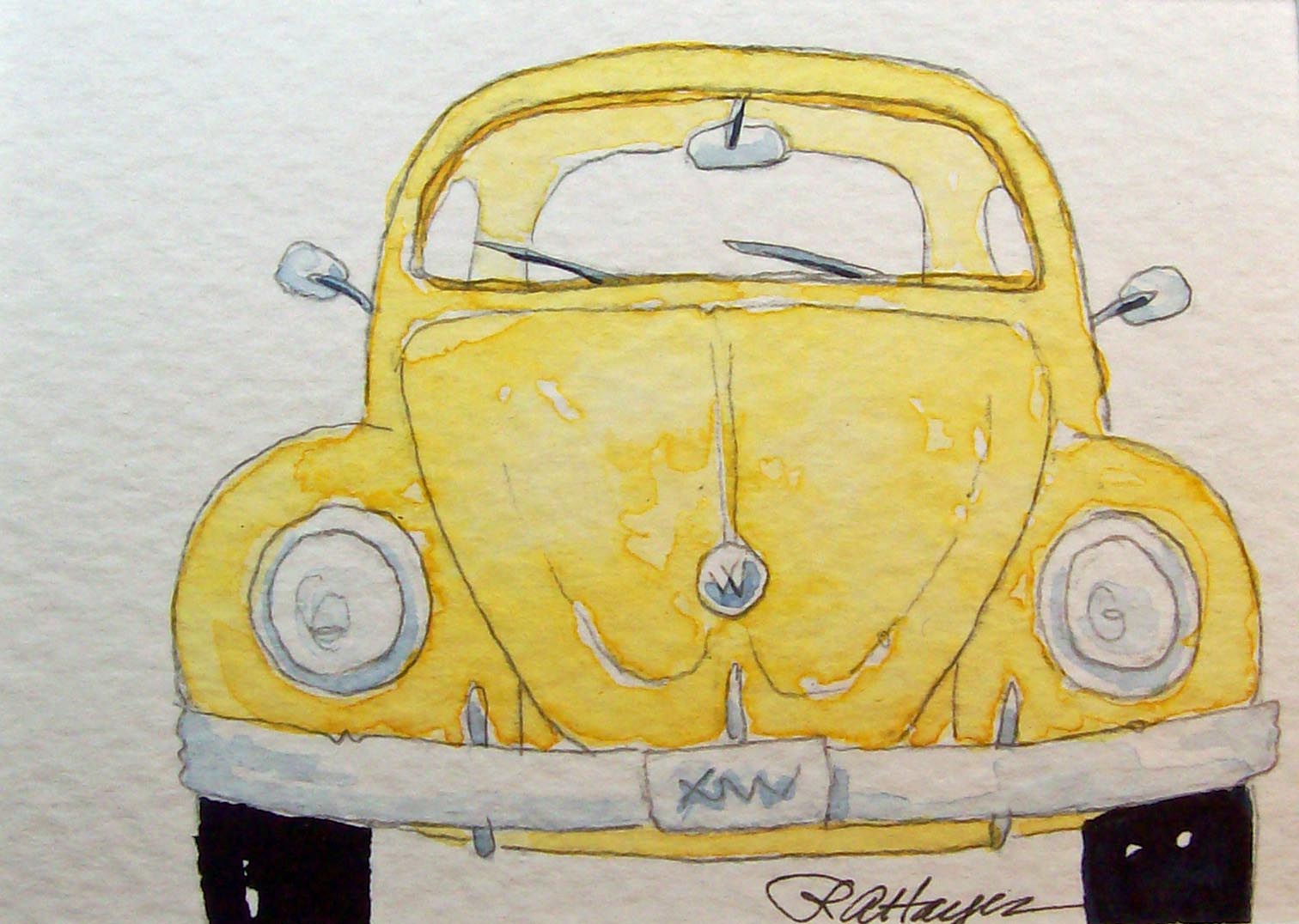 Yellow VW Beetle