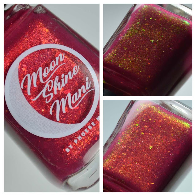 beet red nail polish in bottle