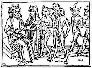 Belial y algunos de sus seguidores del libro de Jacobus de Teramo