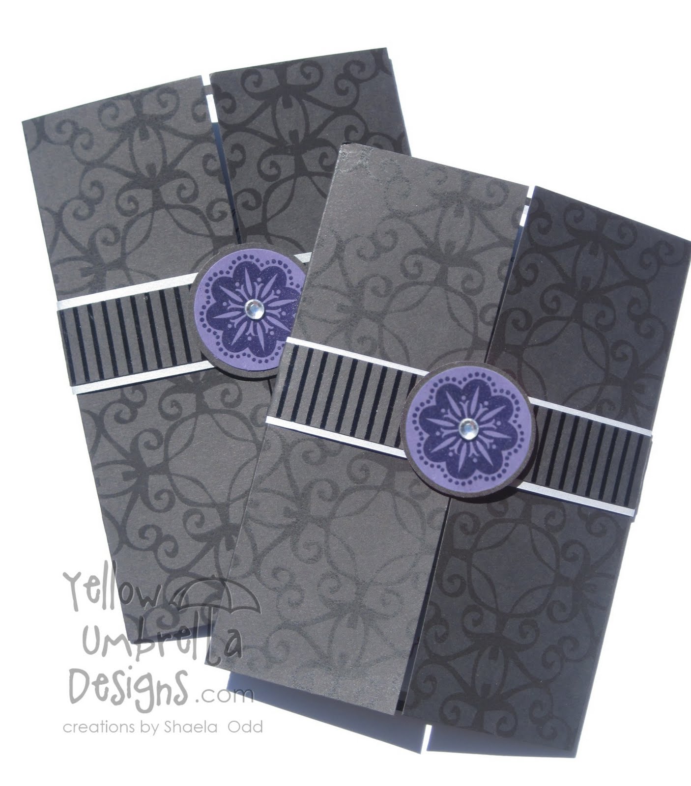 wedding invitation purple silver