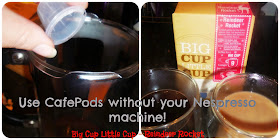 Use cafepods without nespresso machine, using cafepods