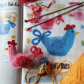 Easter chickens knitting pattern by Nicky Fijalkowska