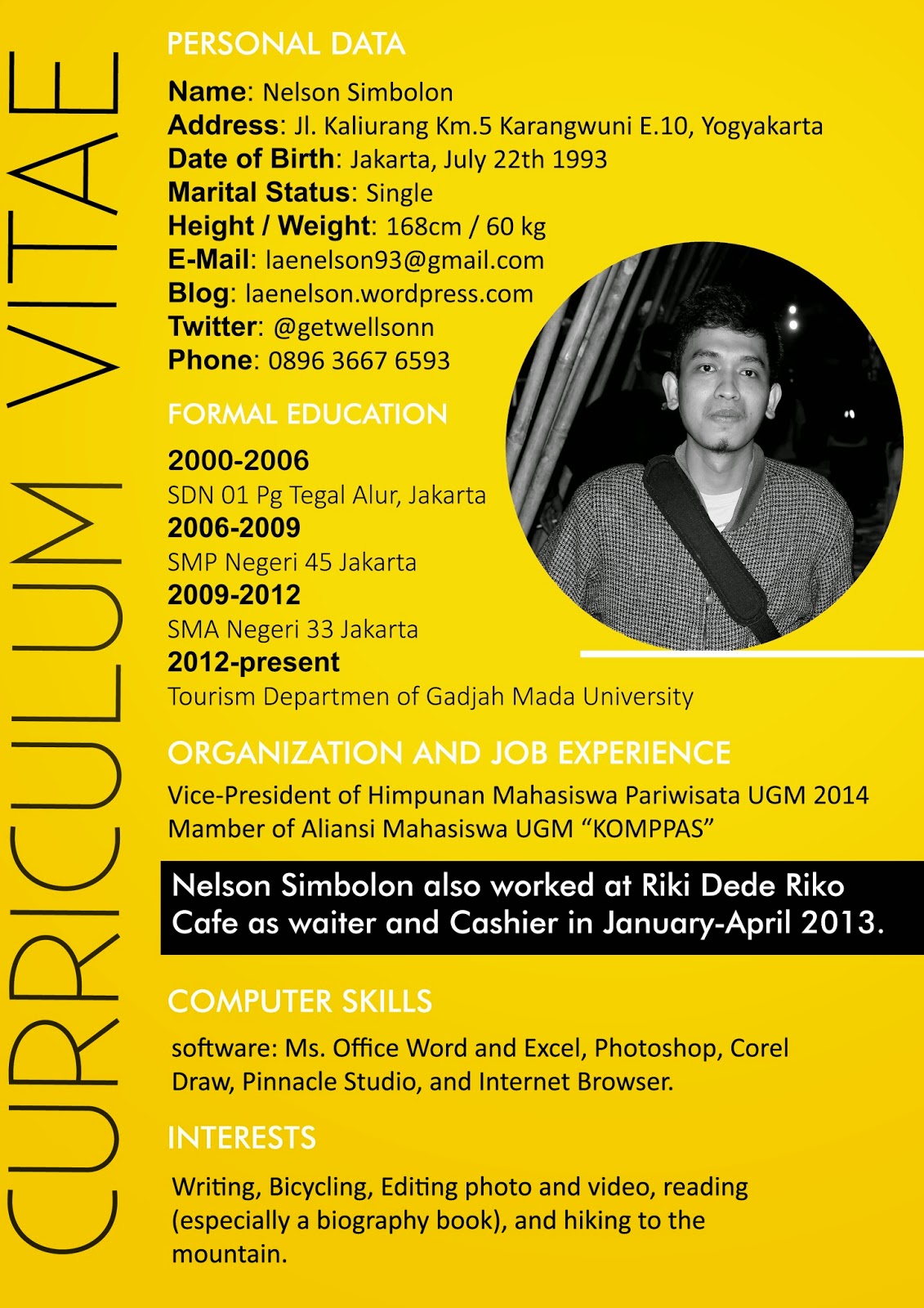 Contoh Cv Kreatif - cv nabila