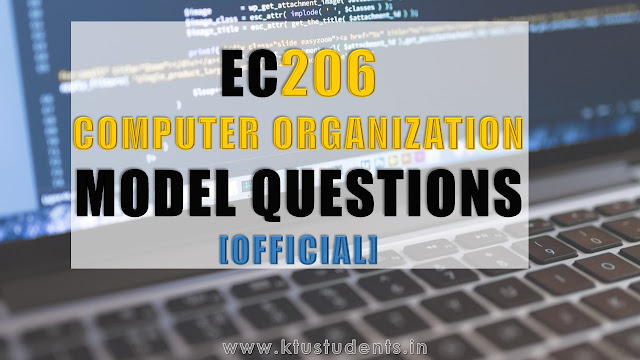 Model Question Paper for EC206 Computer Organization 