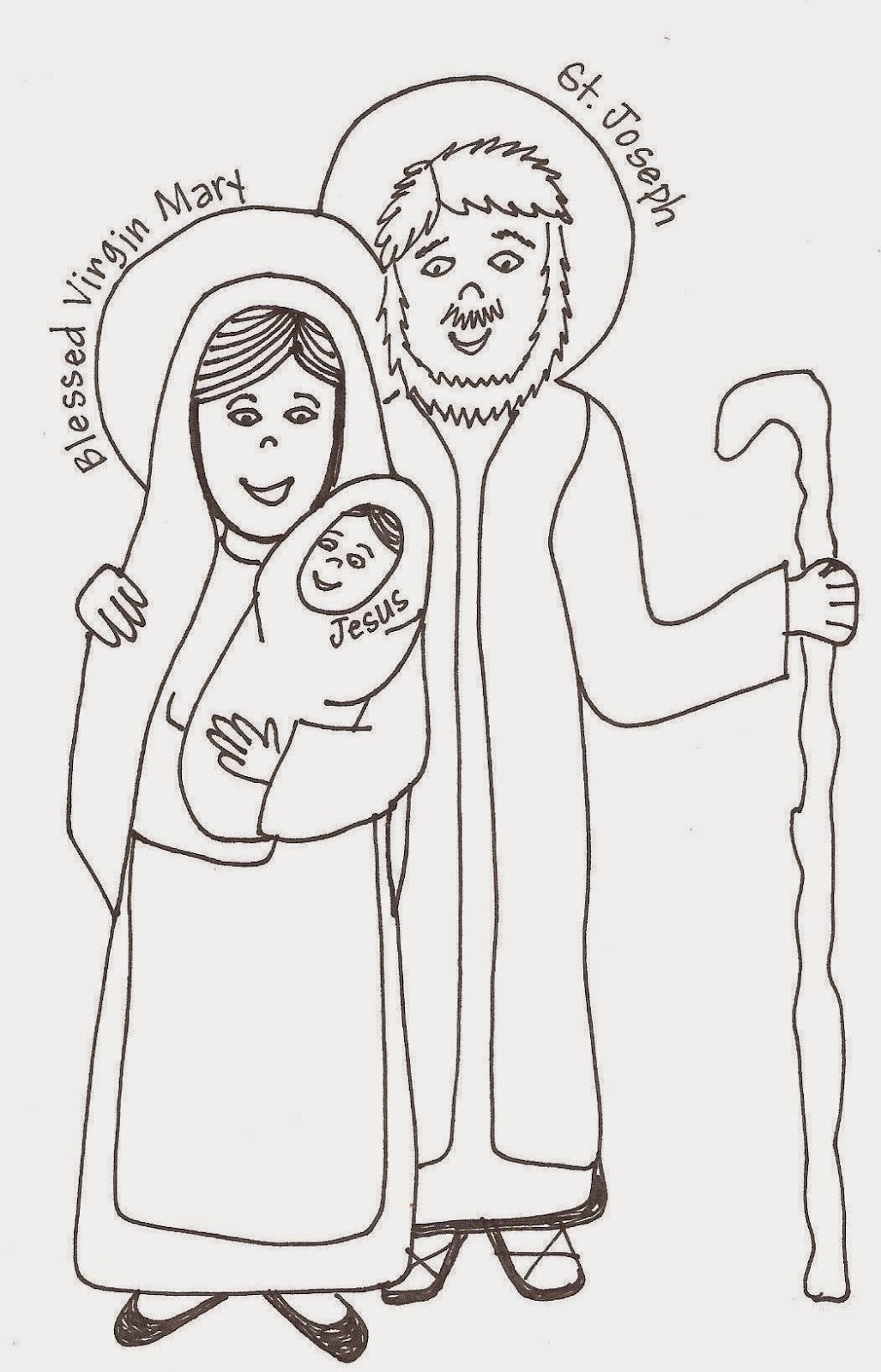 http://looktohimandberadiant.blogspot.com/2013/05/saints-coloring-pages-and-murals-holy.html