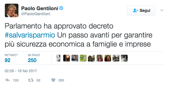   Il decreto è legge: 20 miliardi di euro per le banche in difficoltà 