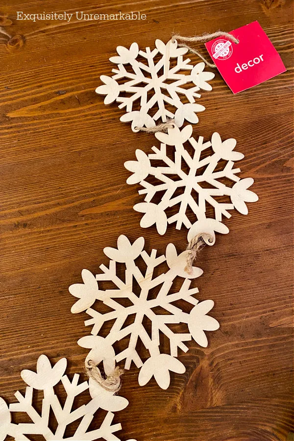 Wooden Snowflake Banner