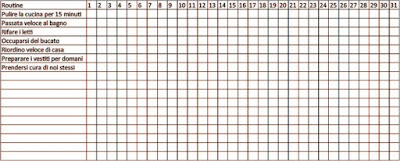 schema routine ordinata-mente