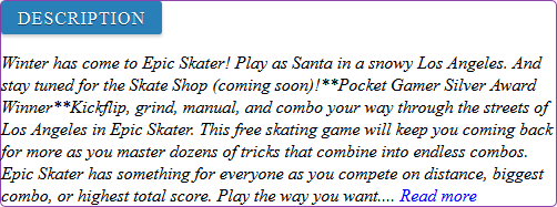 Epic Skater game review