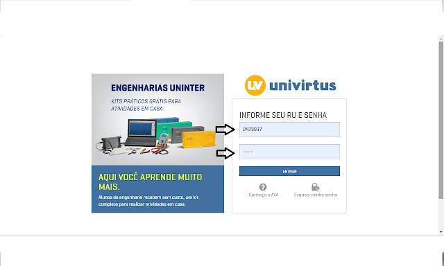 Como acessar o AVA UNIVIRTUS? no Celular e no PC!
