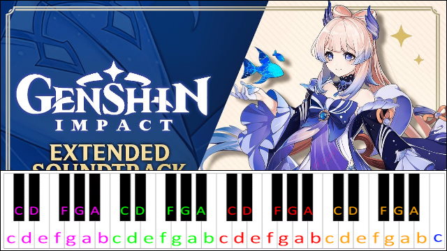 A Glorious Awakening by HOYO-MiX (Kokomi's Theme - Genshin Impact) Piano / Keyboard Easy Letter Notes for Beginners