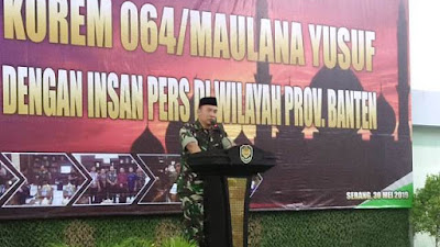 Korem 064/Maulana Yusuf Gelar Buka Puasa Bersama Insan Pers Banten