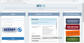 Cara login info GTK 2019 2020