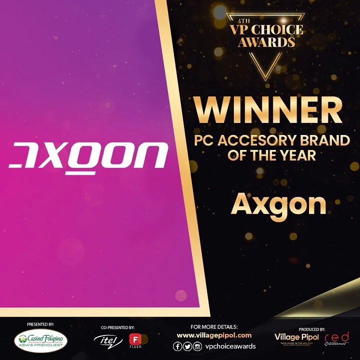 Axgon Philippines named PC Accessory of the Year at the 4th Village Pipol Choice Awards