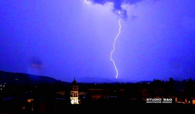 Ισχυρή καταιγίδα στο Ναύπλιο