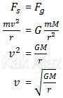 Kecepatan orbit satelit terhadap planet, gaya sentripetal dan gravitasi yang terjadi saat orbit