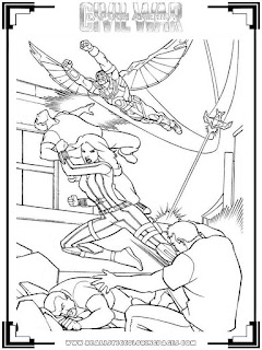 captain america civil war falcon and scarlet witch coloring pages